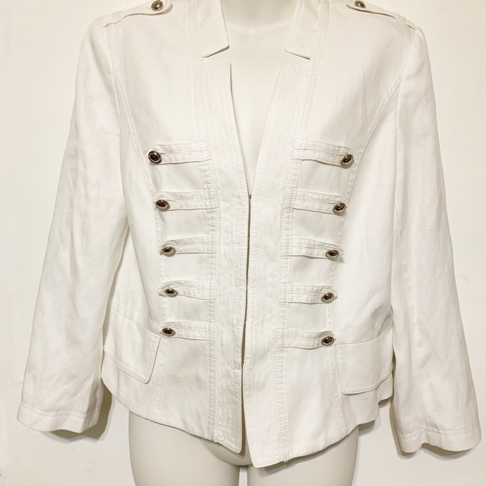 WHBM White Linen Jacket